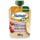 Sunar Organic fruit capsule pear, raspberry 4m+ 100 g