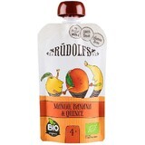 Rudolfs Frutta biologica senza glutine Mango, banana e mela cotogna 110 g