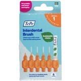 TePe Brosses interdentaires taille 1 orange 0,45 mm, boîte en papier 6 pcs