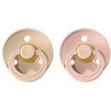 Succhietti in gomma naturale BIBS Colour, misura 2, Vaniglia/Blush 2 pz.