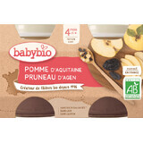 Babybio snack de fruits avec pomme, prune 2 x 130 g