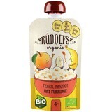 Rudolfs Organic Fruit snack senza glutine Pesca, banana, fiocchi d'avena integrali 110 g