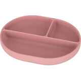 Petite&Mars Take&Match Dusty Rose 6m+ Assiette à partager ovale en silicone