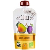 Rudolfs Snack di frutta biologica senza glutine Pera, prugna 110 g