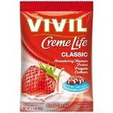 Vivil Bonbons Bonbons Creme Life Classic Strawberry Cream Flavoured Strawberry Cream Flavoured Sugar Free Drops 110 g