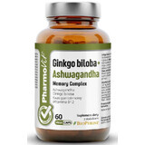 Complesso di memoria Ginkgo biloba + Ashwagandha 60 capsule PharmoVit Clean Label