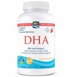 DHA 830 mg Oméga 3 Fraise 180 softgels 180 capsules Nordic Naturals