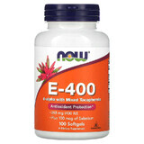 Vitamine E 400 UI avec Sélénium, 100 gélules, Now Foods