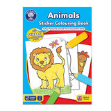 Livre de coloriage avec des autocollants d'animaux et des activités en anglais, +3 ans, Orchard