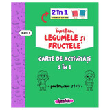 Activity book 2in1 Learning Fruits and Vegetables, +3 years, Amona