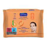 Dermasoft Vitamin C & Micellar Technology Cleansing Wipes, 20 pieces, Septona