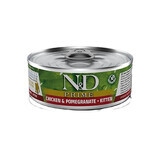 Nourriture humide au poulet et à la grenade pour chatons et chattes enceintes N&D Prime Kitten, 70 g, Farmina