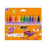 Jumbo colored markers, 12 pcs, BIC