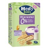 8 Céréales sans lait, +6 mois, 340 gr, Hero Baby
