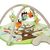 SKIP HOP Couverture de jeu 5 jouets, coussin Treetop Friends, vert-brun 0 m+ 1×1 pcs, pour que les petits jouent avec