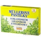 PASTILLES DE L'ÎLE DE MÜLLER. LICHEN ET VIT. C Sans sucre 1x12 pcs