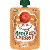 OVKO Organic Baby Food Apple Carrot 1×90 g, capsule de fruits