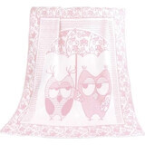 Couverture pour enfants NELA 1023/010 100x140cm hibou rose 1×1 pc, couverture pour bébé