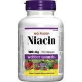 WEBBER NATURALS Niacin B3 500 mg non allergène ! 1×90 cps, complément alimentaire