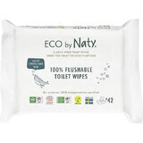 Eco by Naty Lingettes humides avec fonction papier toilette sans parfum 1×42 pcs, lingettes humides