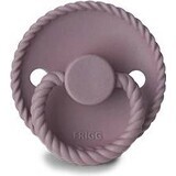 FRIGG Rope Silicone Soother Twilight Mauve,,+6m, 1 buc 1×1 buc, silicon soother