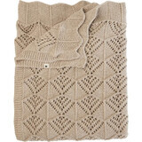 BIBS organic cotton knitted wool blanket, Vanilla 1×1 pc, blanket