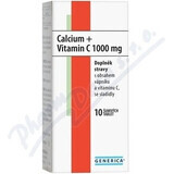 GENERICA Calcium + Vitamine C 1000 mg 1×10 tbl, complément alimentaire