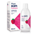 Kindermundspülung mit Erdbeergeschmack, Fluor Kin Calcium, 500 ml, Laboratorios Kin