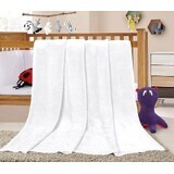 Couverture pour enfants KORALL MICRO 1014/001 75x100 blanc sans broderie 1×1 pc, couverture pour bébé