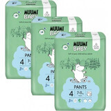 Muumi Baby Pants 4 Maxi 7-11 kg, paquet mensuel de couches écologiques 1×120pcs, eco nappy pants