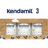 Kendamil Premium 3 HMO+, paquet cadeau créatif 3×800 g, lait pour enfants en bas âge