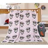 Baby blanket ELLA 1003/112 N 100x150cm owl pink 1×1 pc, baby blanket