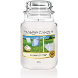 Yankee Candle - Grand coffret cadeau 1×567g bougie en coton propre avec plumes Sharpie, bougie parfumée