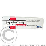 GENERICA Magnésium 250 mg + Vitamine C 1×20 tbl, Magnésium + Vitamine C