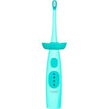 VITAMMY DINO Brosse à dents sonique en forme de dinosaure, turquoise, à partir de 6 ans + 1×1 pcs, brosse à dents sonique