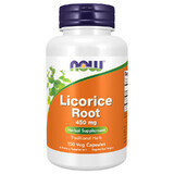 Now Foods Licorice Root, licorice root 450 mg, 100 capsules