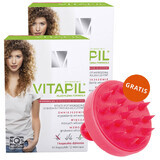 Vitapil set, 2 x 60 gélules + masseur de cuir chevelu gratuit