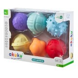 Ackuku, set de balles sensorielles, douces, 6 pièces