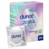 Durex Invisible, préservatifs extra humides, super fins, 20 pièces