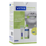 Vitis Orthodontic Kit, enjuague bucal 500 ml + pasta dentífrica 100 ml + cepillo de dientes 1 ud.