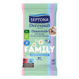 Septona Dermasoft, lingettes humides, camomille, 12 pièces