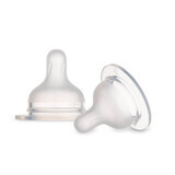 Canpol Babies, tétine en silicone pour biberon S-Shape XL, quick/feed, 59/894, à partir de 9 mois, 2 pièces