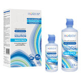 Horien Ultra Comfort solution multifonctionnelle, solution pour lentilles de contact, maxi pack, 360 ml + 100 ml