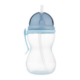 Canpol Babies, biberon avec tube en silicone pliable, bleu, à partir de 12 mois, 370 ml