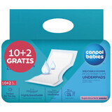 Canpol Babies, serviettes postnatales respirantes et très absorbantes, 10 pièces + 2 pièces gratuites