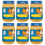 Gerber dessertset, peer, mango en drie granen, na 8 maanden, 6 x 190 g