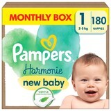 Pampers Harmonie, couches, taille 1, 2-5 kg, 180 pcs