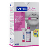 Kit Vitis Gingival, colutorio 500 ml + pasta dentífrica 100 ml + cepillo de dientes 1 ud.