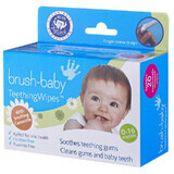 Brush-Baby Salviette per la dentizione, cuscinetti per la pulizia delle gengive con camomilla e xilitolo, 0-16 mesi, 20 pz.