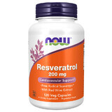 Now Foods Resveratrol 200 mg, 120 gélules